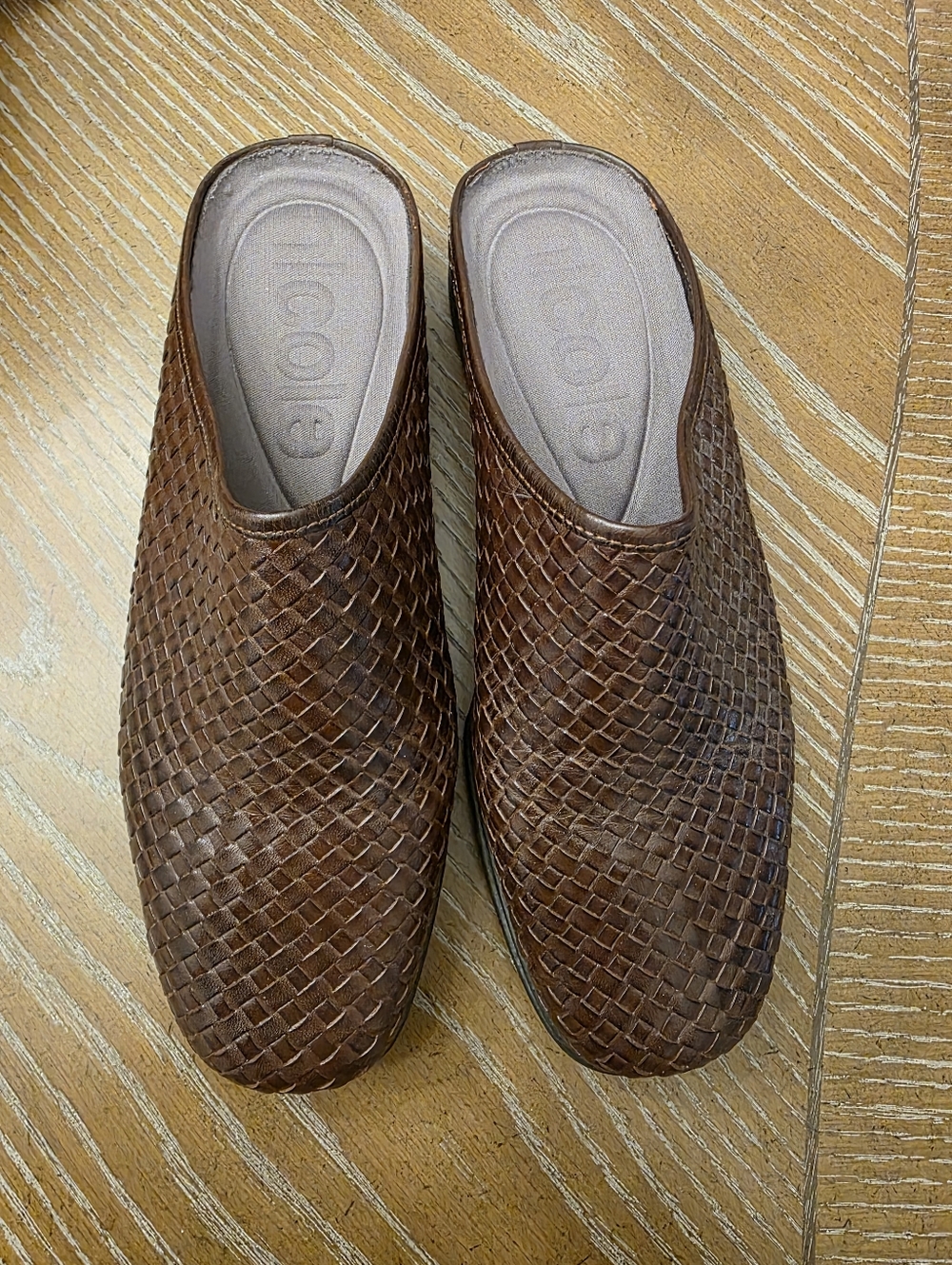 Nicole Brown Woven Clog Size 6.5